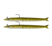 Lazy Lures - The Renaissance Eel 18g / 14cm, 2 Segmneted Eels Per Pack, Realistic Swimming Action, 3D Eyes And Super Sharp Hook, Perfect For Sea And Freshwater Fishing (Sand)