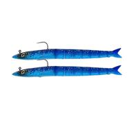 Lazy Lures - The Renaissance Eel 18g / 14cm, 2 Segmneted Eels Per Pack, Realistic Swimming Action, 3D Eyes And Super Sharp Hook, Perfect For Sea And Freshwater Fishing (Blue)