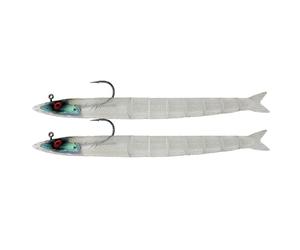 Lazy Lures - The Renaissance Eel 18g / 14cm, 2 Segmneted Eels Per Pack, Realistic Swimming Action, 3D Eyes And Super Sharp Hook, Perfect For Sea And Freshwater Fishing (Transparent)
