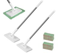 Lazy Mop Clip On, 2026 New Snap Grip Mini Mop, Disposable Bathroom Portable Mops, 360° Rotating Head Mops With Disposable Wet Floor Wipes for Bathroom Kitchen (2 PC)