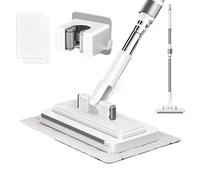 Lazy Mop Clip On, Clip Design No Touch Wet Dry Use Cleaning Tool, Magic Hands Free Cleaning Tool, for Home Kitchen Bathroom Living Room Hardwood Tile Laminate Flooring Marble Floors Ceiling
