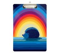 Lazy Ocean Hedgehog Rainbow Veterinary clipboard Standard Hole for Nurses Home Contractor Size 9 x 12.5 Tablas para escribir