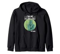 Lazy On My To-Do-List Nothing Procrastinating Zip Hoodie