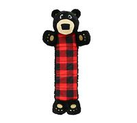 Lazy One Bear Squeaky Dog Toy, Soft Crinkle Toy for Dogs, Heavy-Duty Construction for Heavy Chewers