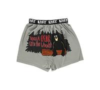 Lazy One Funny Animal Boxers, Humorous Underwear, Novelty Boxer Shorts, Gag Gifts for Men, Does a Bear Sit Boxers, L