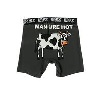 Lazy One Funny Animal Boxers, Humorous Underwear, Novelty Boxer Shorts, Gag Gifts for Men, Man-ure Hot, XL