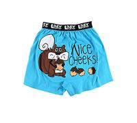 Lazy One Funny Animal Boxers, Humorous Underwear, Novelty Boxer Shorts, Gag Gifts for Men, Sky Blue Nice Cheeks Boxers, XXL