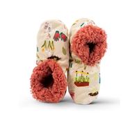 Lazy One Fuzzy Feet Slippers for Women, Cute Fleece-Lined House Slippers Multicoloured Size: S-M