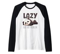 Lazy Panda - Not My Problem Raglan Baseball Tee