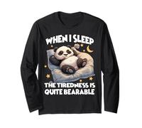 Lazy Panda Pajamas the Fat Panda is Taking a nap Long Sleeve T-Shirt