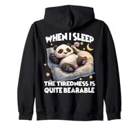 Lazy Panda Pajamas the fat panda is taking a nap Zip Hoodie