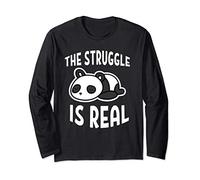 Lazy Panda The Struggle Is Real Long Sleeve T-Shirt