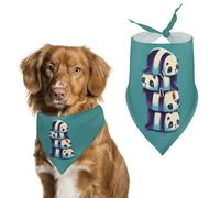Lazy Pandas Stackedover Each Other Dog Bandanas Puppy Cat Kerchief Scarf Pet Triangle Bandana for Christmas