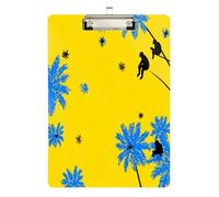 Lazy Paradise Apes Yellow and Blue clipboard 12 x 18 Plastic for Teacher Nursing Size 9 x 12.5 Tabla para escribir