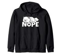 Lazy Persian Cat Not Today Nope Zip Hoodie