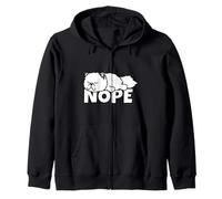 Lazy Persian Cat Not Today Nope Zip Hoodie