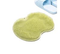 Lazy Person's Foot and Back Scrubber - Anti-Slip Suction Cup, Hands-Free, Exfoliating Foot and Back Massager, with Hanging Hole for Convenient Storage,Green
