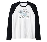 Lazy Rabbit Easter Bunny Nope Not Today Satan Raglan Baseball Tee