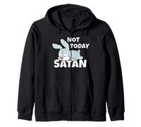Lazy Rabbit Easter Bunny Nope Not Today Satan Zip Hoodie