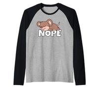 Lazy Rat Not Today Nope Raglan Baseball Tee