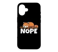 Lazy Red Panda Not Today Nope Case for iPhone 16