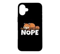 Lazy Red Panda Not Today Nope Case for iPhone 16 Plus