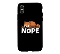 Lazy Red Panda Not Today Nope Case for iPhone X/XS