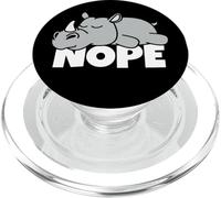 Lazy Rhino Rhinoceros Africa African Animal Not Today Nope PopSockets PopGrip for MagSafe