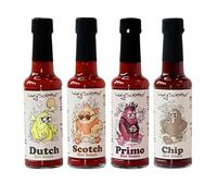 Lazy Scientist's Wing Night Party Hot Sauce Bundle, 4 x 150ml - Dutch, Scotch, Primo, Chip