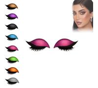 Lazy Shadow Eyelash Patch, 3D Eyeshadow Eyelashes Stickers for Natural Makeup, 2 In 1 Colorful Eyelid Line Stencils Makeups for Novice