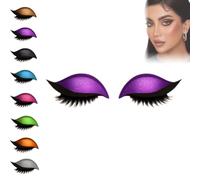 Lazy Shadow Eyelash Patch, 3D Eyeshadow Eyelashes Stickers for Natural Makeup, 2 In 1 Colorful Eyelid Line Stencils Makeups for Novice