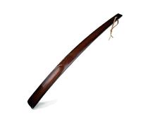 Lazy Shoe Horn Comfortable Shoe Lifter, 1Pcs Professional Wooden Professional Shoe Spoon Home Tools Long Handle Shoehorn Useful Dressing Aid for Seniors,(Brown 38cm)