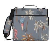 Lazy Shores Guy Gray 1.5 Inch 3 Ringing Binder Zipper with Handle and Removable Shoulder Strap Includes Zip Pocket Document Organizer Bag for School Clip de cremallera resistente