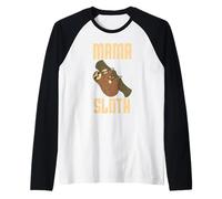 Lazy Sleeping Mama Sloth Mother's Day Raglan Baseball Tee
