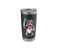 Lazy Sloth Bear Sunglasses Bubble Gum Rock and Roll Stainless Steel Insulated Tumbler