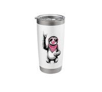 Lazy Sloth Bear Sunglasses Bubble Gum Rock and Roll Stainless Steel Insulated Tumbler