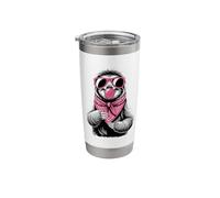 Lazy Sloth Bear Sunglasses Bubble Gum Sloths Stainless Steel Insulated Tumbler