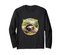 Lazy Sloth Born to be Happy in Panama Long Sleeve T-Shirt