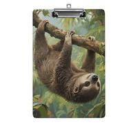Lazy Sloth Clipboard 8.5×12.5 Inch Acrylic Clip Board with Metal Clip A4 Letter Size Decorative Clipboard Cute Hanging Clipboards for Office, Teacher, Nurse, Doctor,