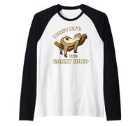 Lazy Sloth I Just Ate The Early Bird Raglan Baseball Tee