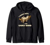 Lazy Sloth I Just Ate The Early Bird Zip Hoodie