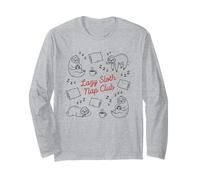 Lazy Sloth Nap Club Cute Sloth Lover Sleepy Day Long Sleeve T-Shirt