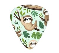 Lazy-Sloth-Padise 12 Pack Guitar Picks With 3 Thicknesses And Storage Box, Abs Plectrums For Electric Bass Guitar Players