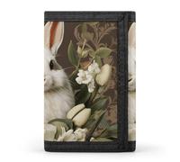 Lazy Sloth Trifold Wallet Front Pocket Coin Purse - Slim Credit Card Holder for Men & Women, A beautiful white rabbit, One Size, Classic