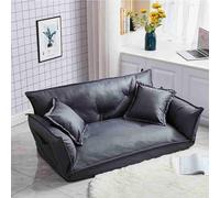 Lazy Sofa Adjustable Floor Sofa Bed, Foldable Lazy Couch Bed With Adjustable Backrest & Armrests, Floor Seating for Gaming Living Room Bedroom dark gray-2