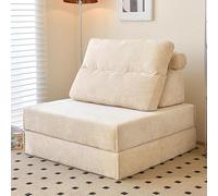 Lazy Sofa Floor Convertible Flip Chair Folding Floor Chair Folding Upholstered Couch Bed With Adjustable Backrest for Living Room Bedroom E