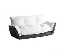 Lazy Sofa Folding Sleeper Bed With Pillows,Convertible Floor Sofa Chair,Adjustable Backrest and Armrest for Living Room, Bedroom White