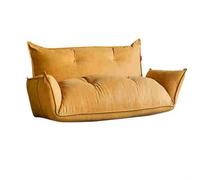 Lazy Sofa Folding Sleeper Bed With Pillows,Convertible Floor Sofa Chair,Adjustable Backrest and Armrest for Living Room, Bedroom orange