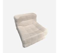Lazy Sofa Marshmallow Floor Chair, Bed,Armless Corduroy Vintage Square Lazy Couch Sleeper Chair,for Living Room Bedroom Office White-83x95x74cm