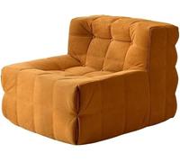 Lazy sofa,Modern Minimalist Single Lazy Sofa - Casual Fabric Chair Suitable For Living Room Balcony(Brown)